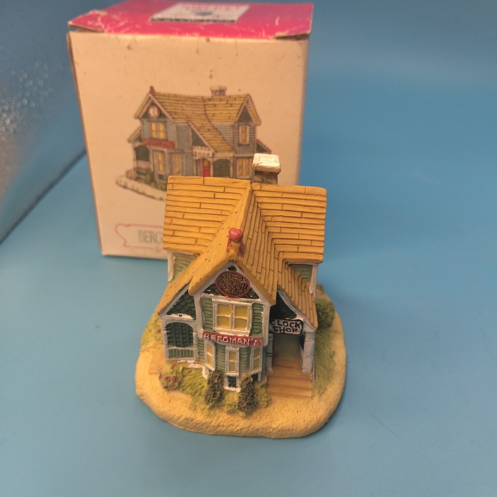 Bergman's Clock Shop AH104 International Resourcing Services 1996 Figurine Box